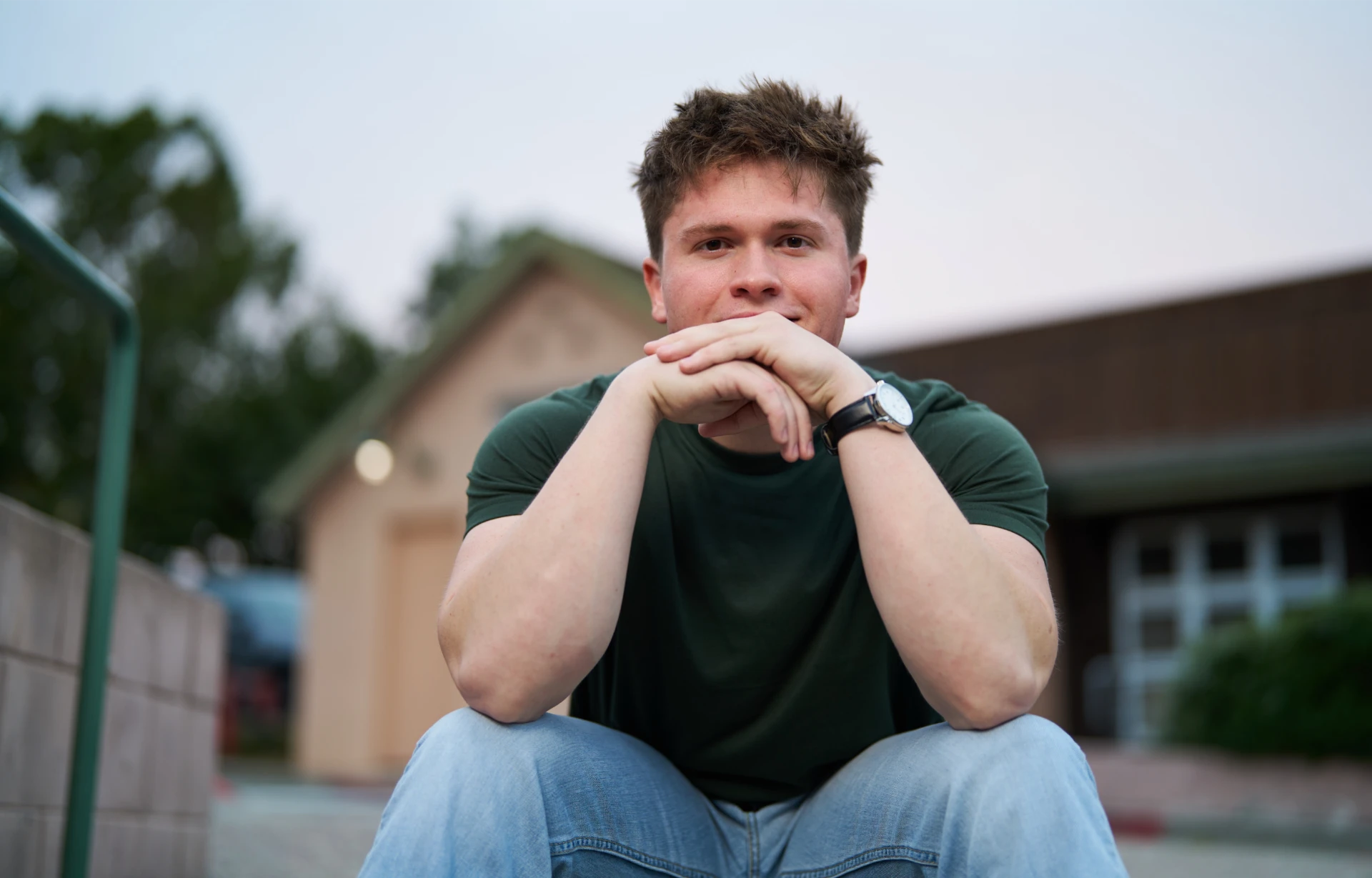 City lifestyle portrait of Jason Kushy between gigs and studio sessions